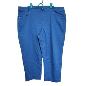 J Jill Jeans Women's Blue‎ High Rise Cropped Pants Size 22 Blue B22